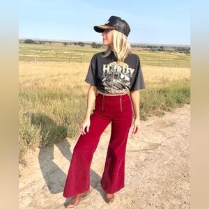 Vintage Wrangler Double Zip Corduroy Flare Pants